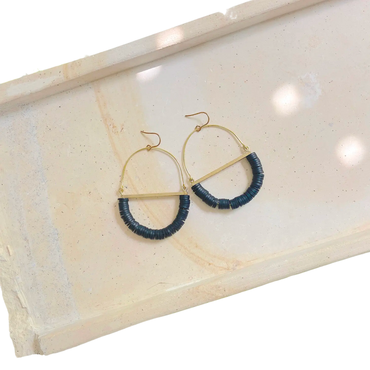 Terrain Beaded Hoop Earring