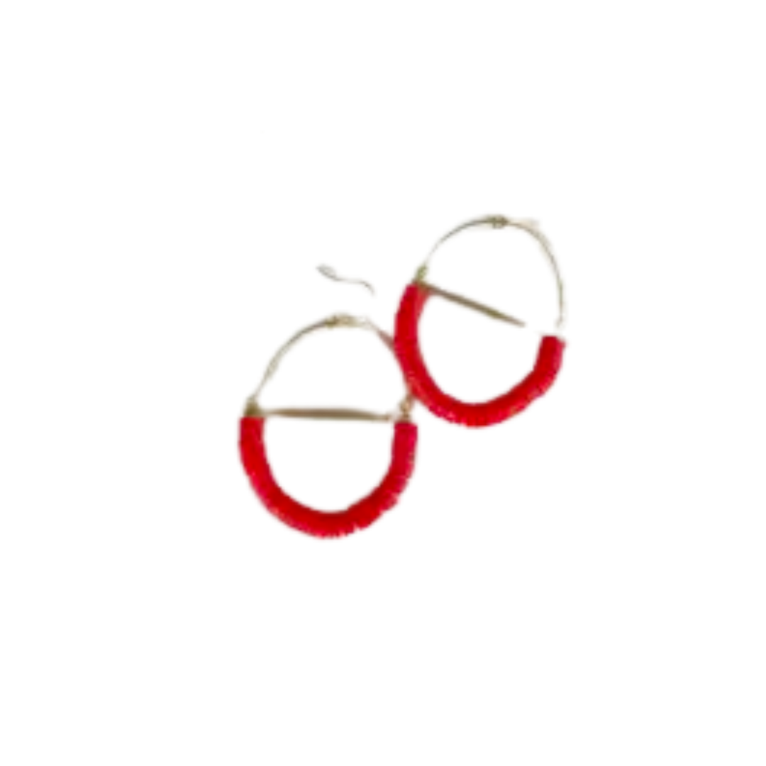 Terrain Beaded Hoop Earring