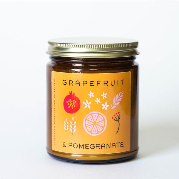 Grapefruit and Pomegranate Summer Soy Candle