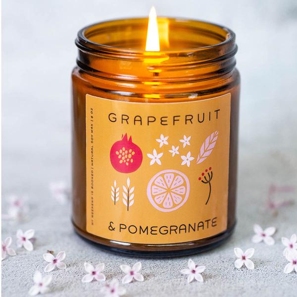Grapefruit and Pomegranate Summer Soy Candle