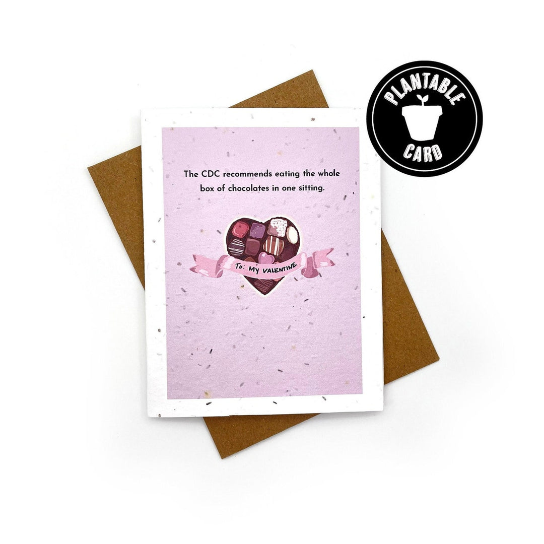 The CDC Recommends Valentine's Day Seed Paper Card