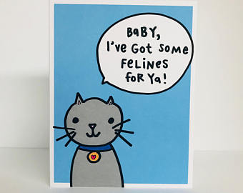 Baby, I've got some felines for ya! Greeting Card
