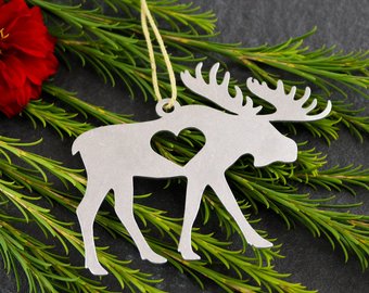 Moose Metal Ornament