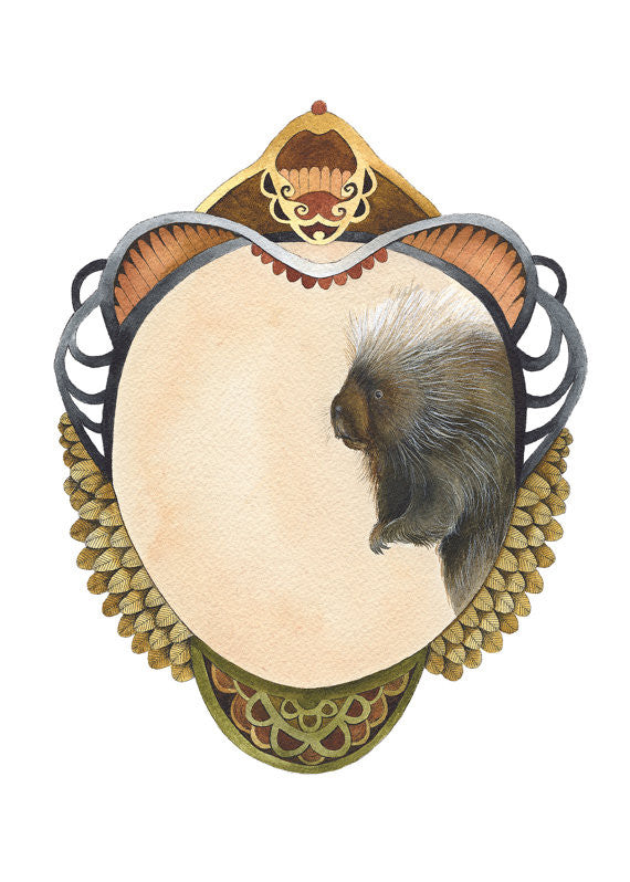 Quilted Portrait: The Porcupine - Art Print