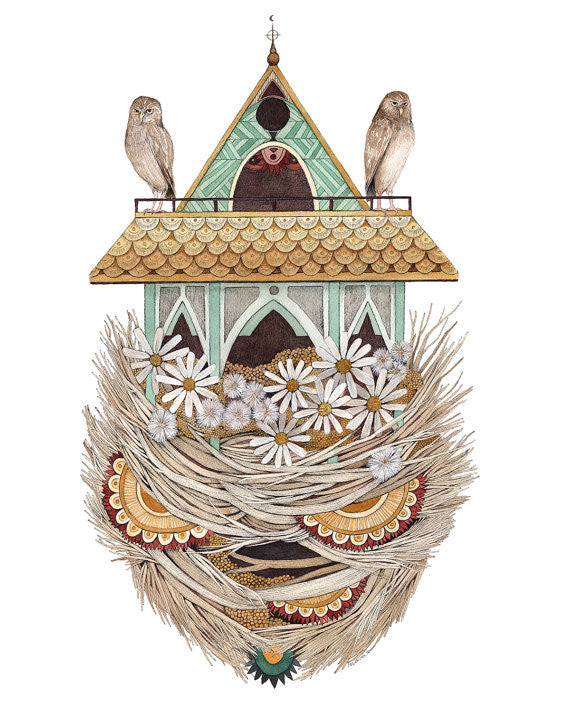 House of Owl - Art Print