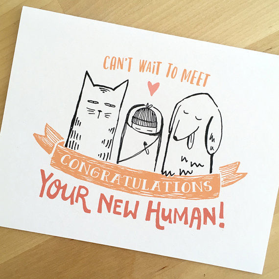 Congratulations On Your New Human! Baby Card