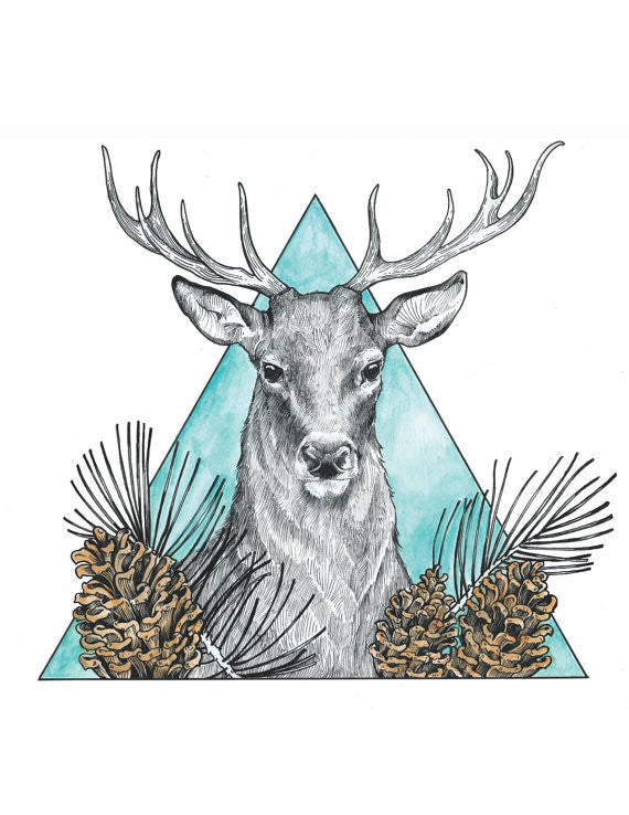 Game Face - Deer Print 8" x 10"