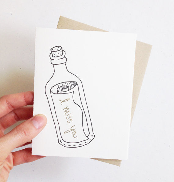 Message in a Bottle Card // by Middle Dune