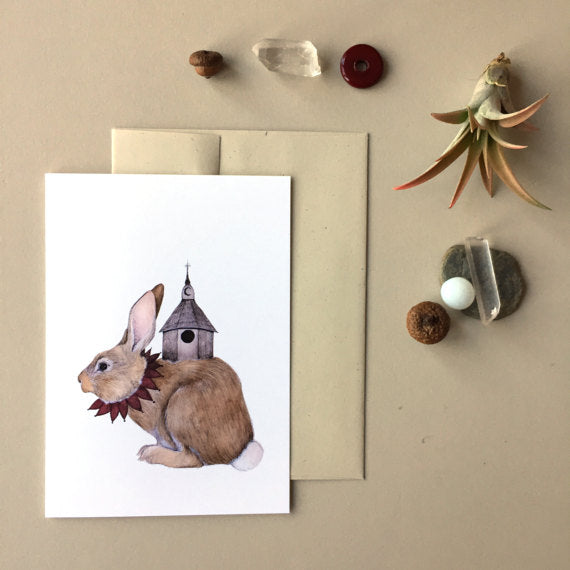 A Bunny Home - Greeting Card