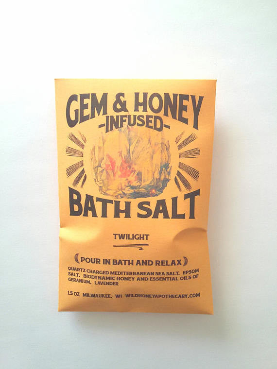 Twilight Bath Salt Quartz Charged Honey Infused Bath Salts