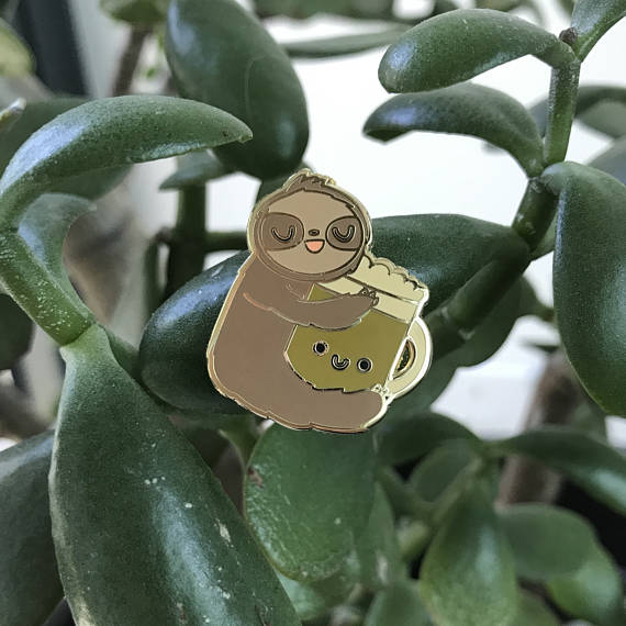 Frothy and Slothy Pin