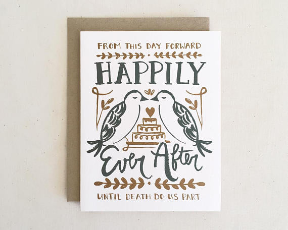 Happily Ever After Love Birds - Card
