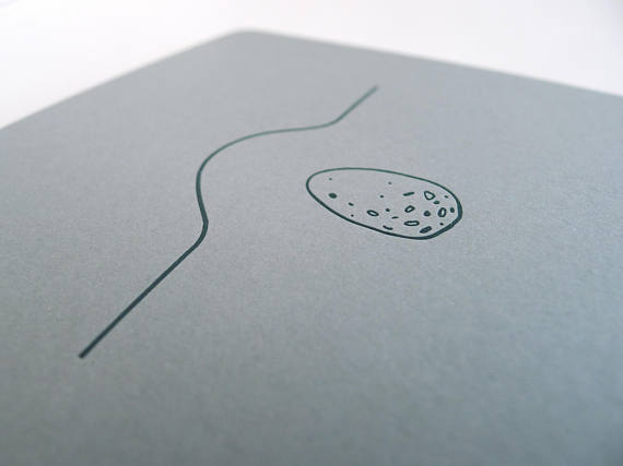 Egg Letterpress Notebook // by Middle Dune