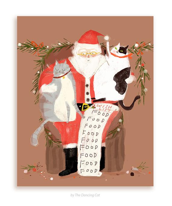 Santa Wish List Christmas Card