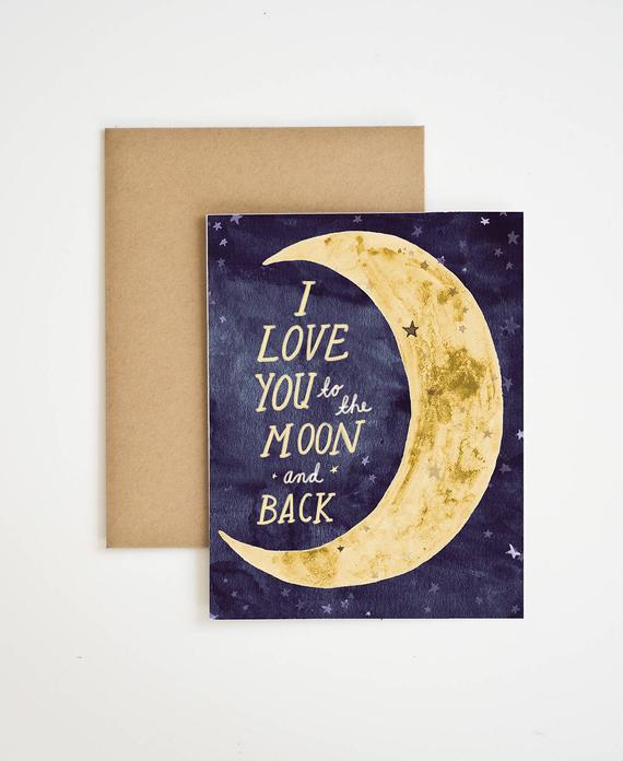 I love you to the moon and back // Greeting Card