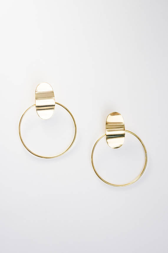 Brigette Brass Earrings