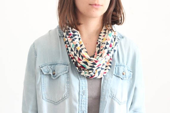Organic Cotton Infinity Scarf - Bunny Day Dream