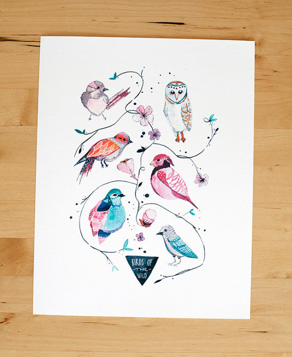 Birds of the Wild Art Print