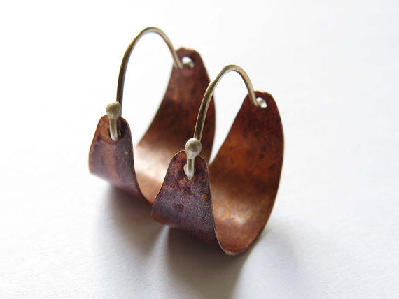 Copper Hoops - Small