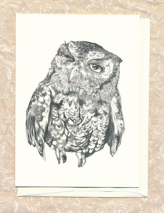 Screech Owl Greeting Card