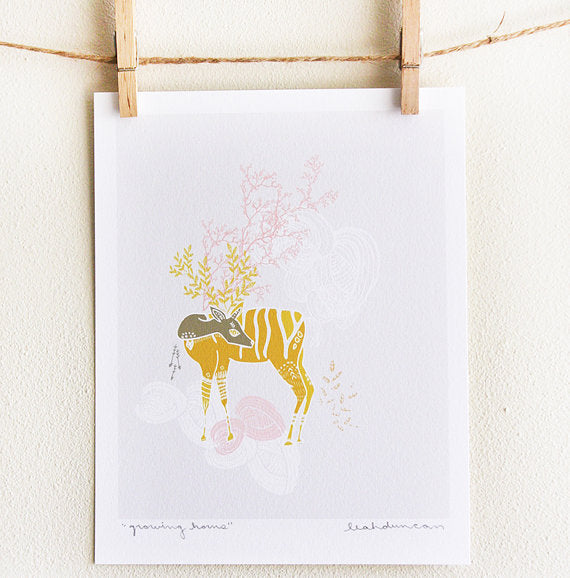 Growing Horns Print 8x10