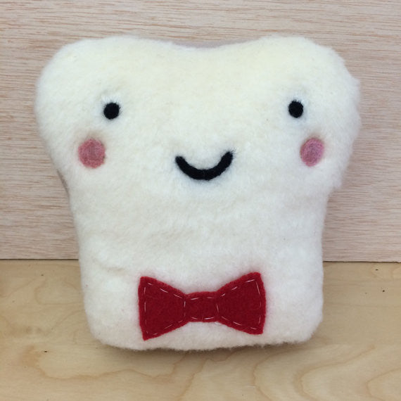 Mr. Toasty Bow Tie Stuffed Plush Pillow