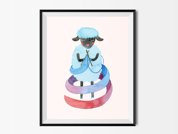 Sheep 8x10 Art Print