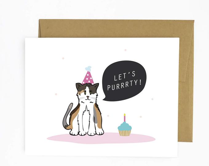 Let's Purrty Card
