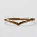 Hammered Chevron Ring - Yellow Gold Fill