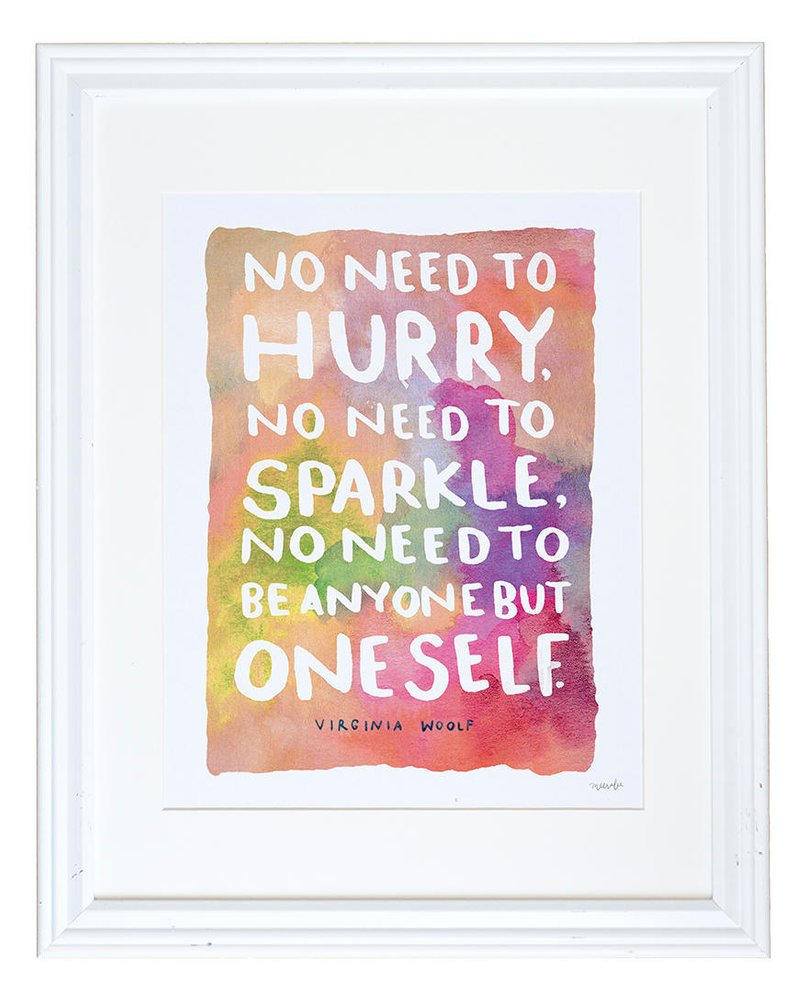 No Need to be Anyone - Woolf Quote Print