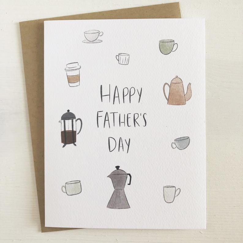 Coffee Dad Greeting Card