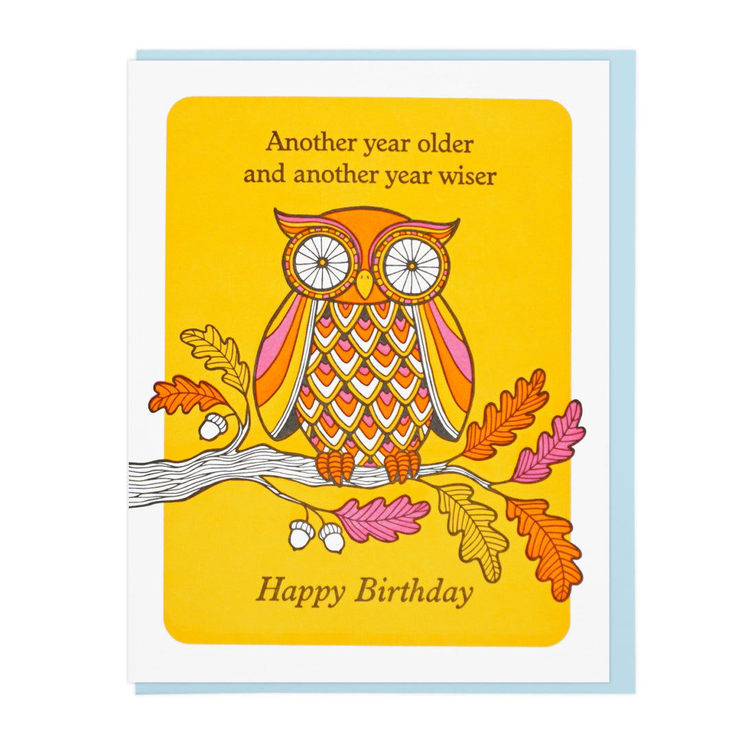 Older and Wiser Letterpress Greeting Card
