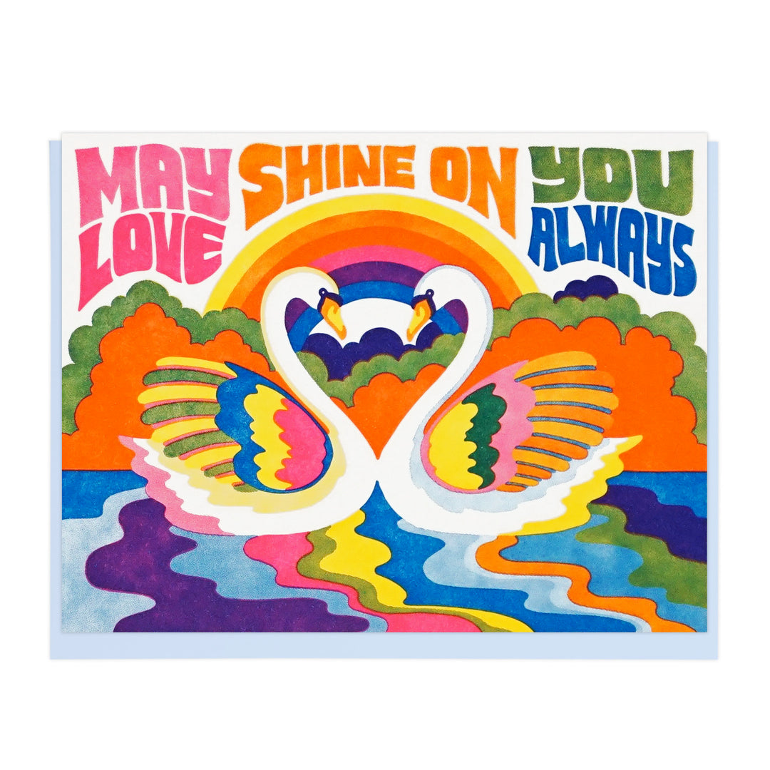 May Our Love Shine On Letterpress Greeting Card