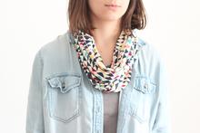 Organic Cotton Infinity Scarf - Colorful Angles