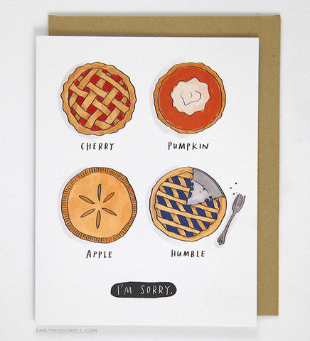 Humble Pie I'm Sorry Greeting Card