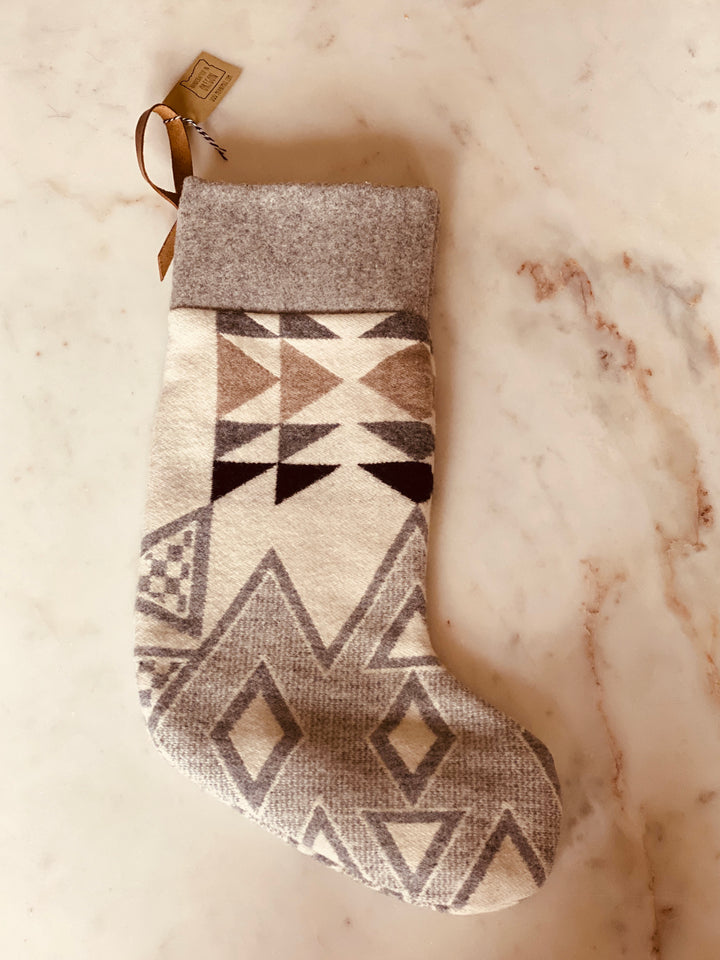 Handmade Christmas Stocking with Pendleton Wool Fabric