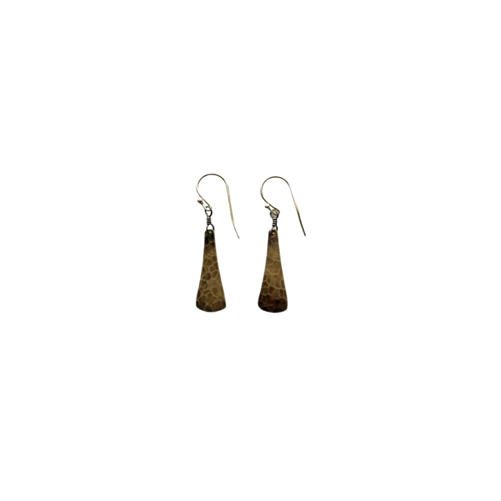 Brass Taper Strip Earrings