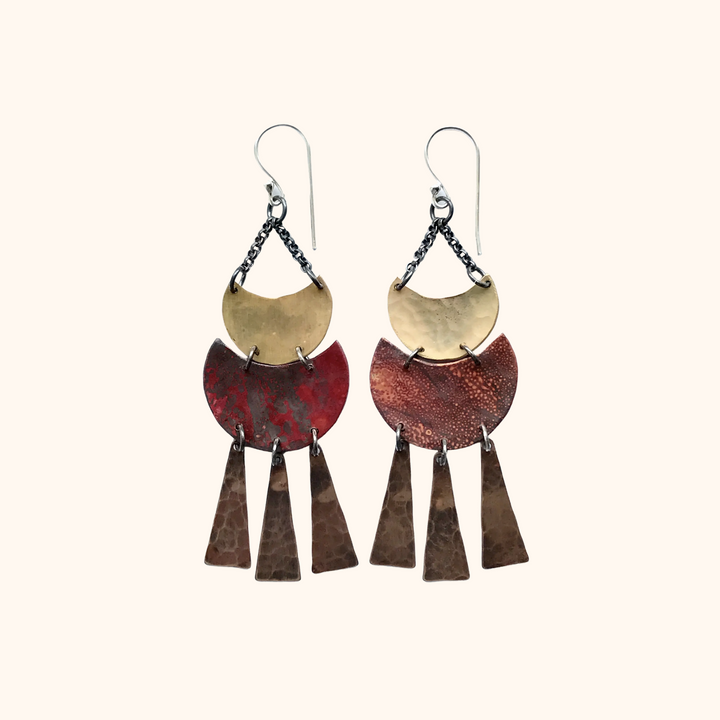 Solaris Brass & Copper Earrings