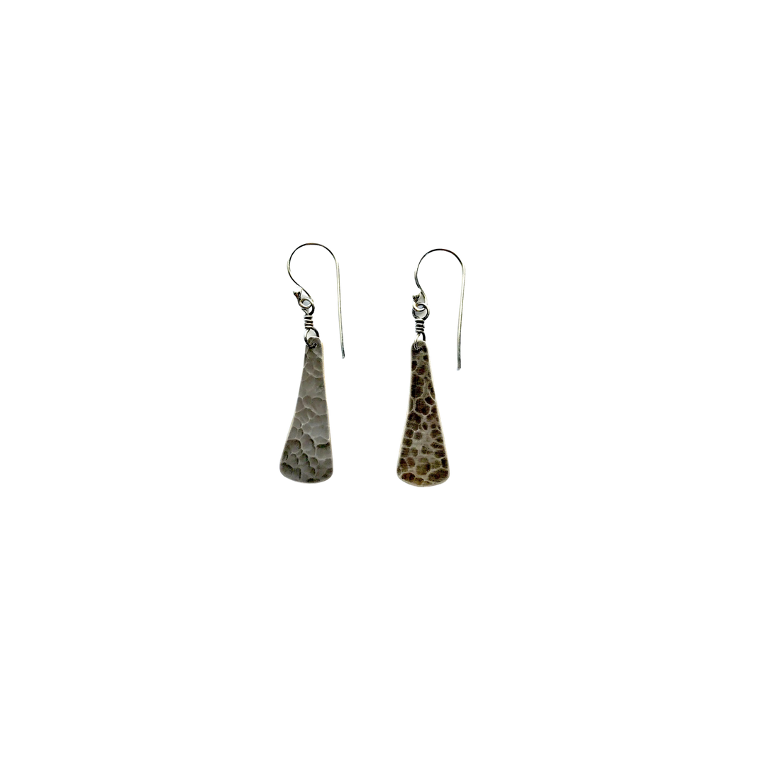 Silver Taper Strip Earrings - Small