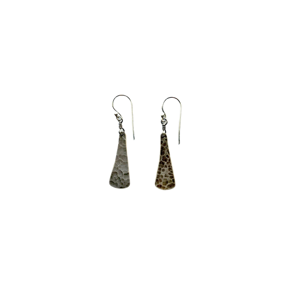 Silver Taper Strip Earrings - Small