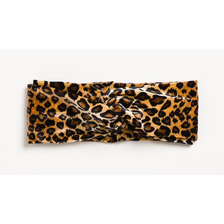 Velvet Leopard Turban Headband
