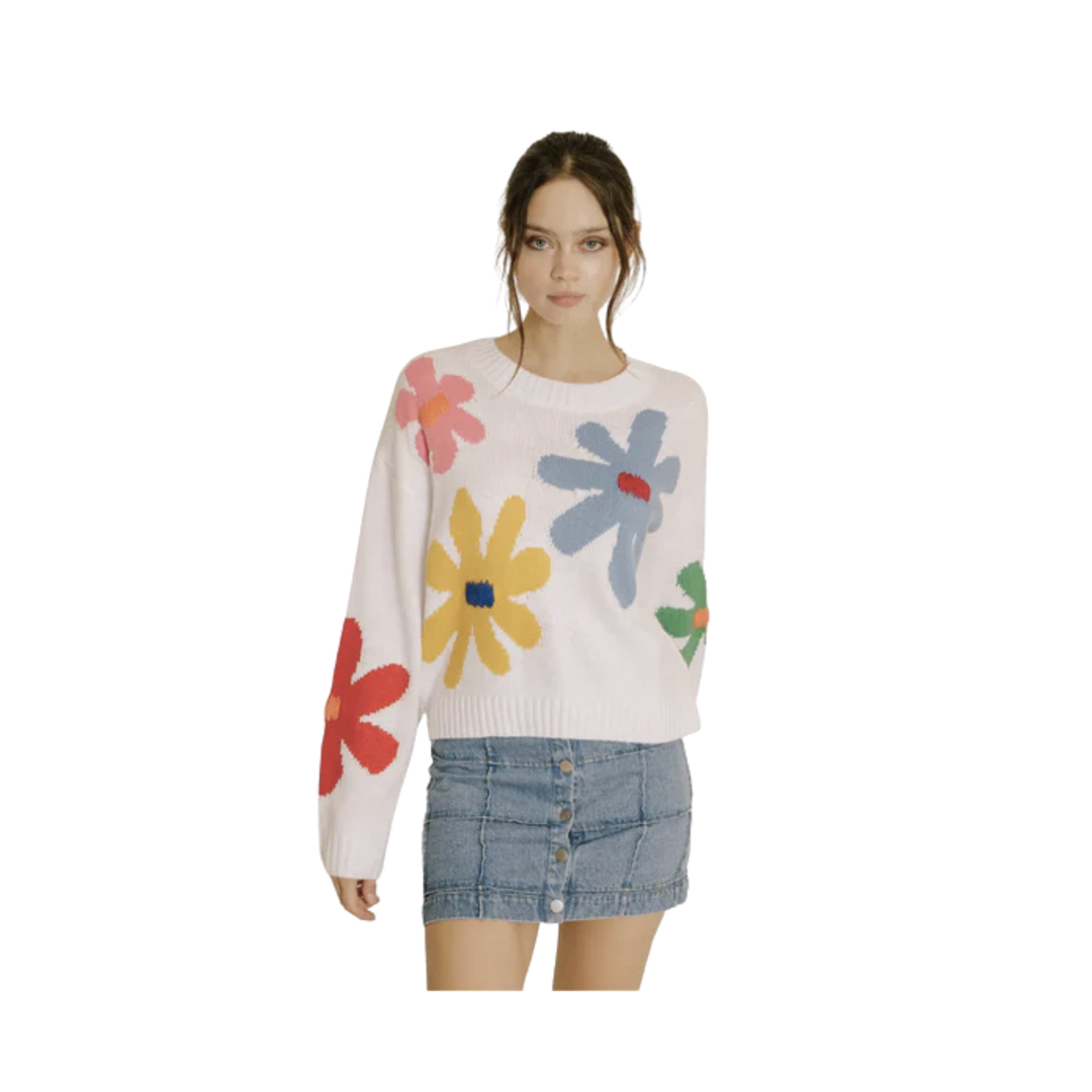 Large Daisy Knit Sweater