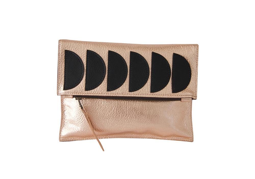 Rose Gold/Black Clutch