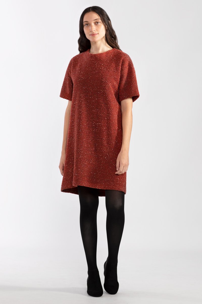 Pebble Knit Dress Ruby