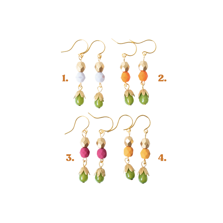 Small Colorful Beaded Earrings