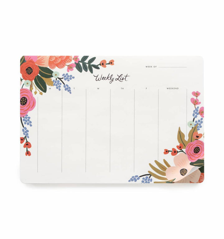 Lively Floral Weekly Desktop Notepad
