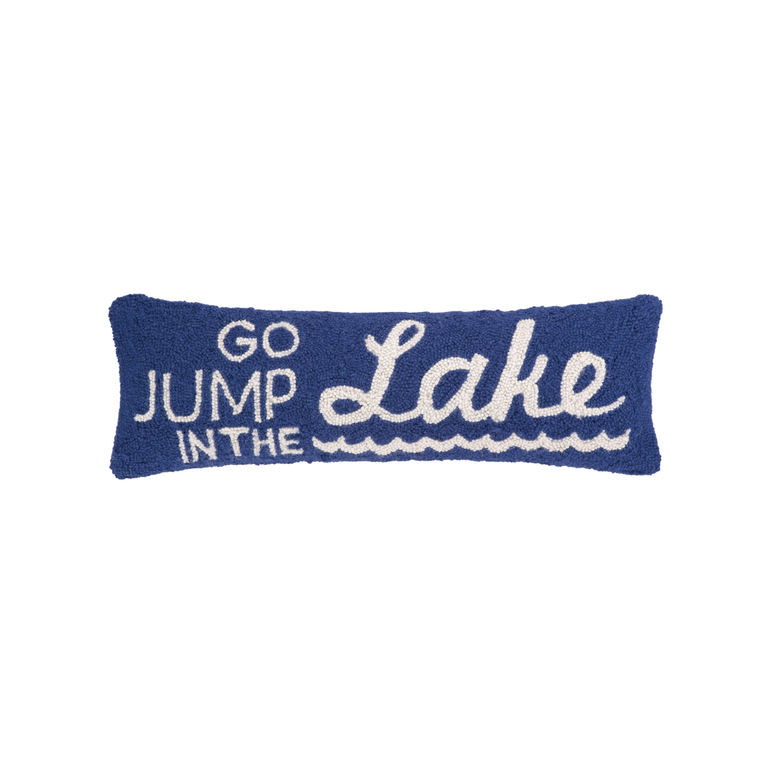 Go Jump in the Lake Hook Pillow