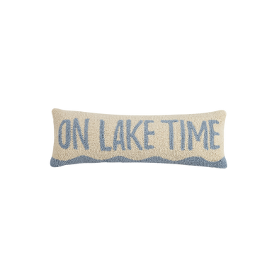 On Lake Time Hook Pillow