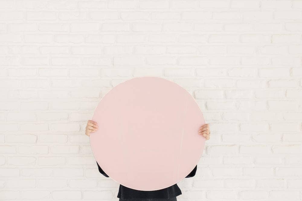 Round Glass Magnetic Dry Erase Board 25"