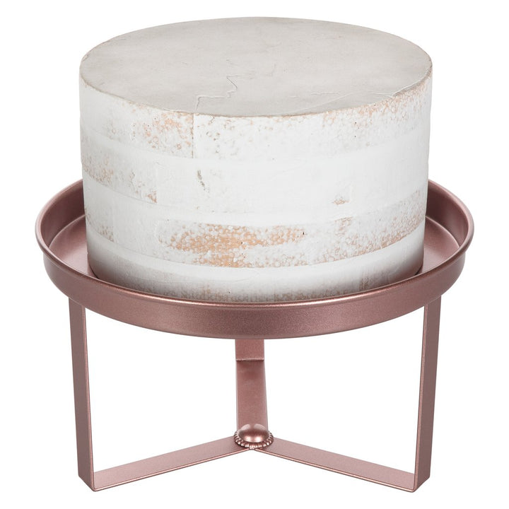 10 Inch Modern Metal Cake Stand with Geometric Legs